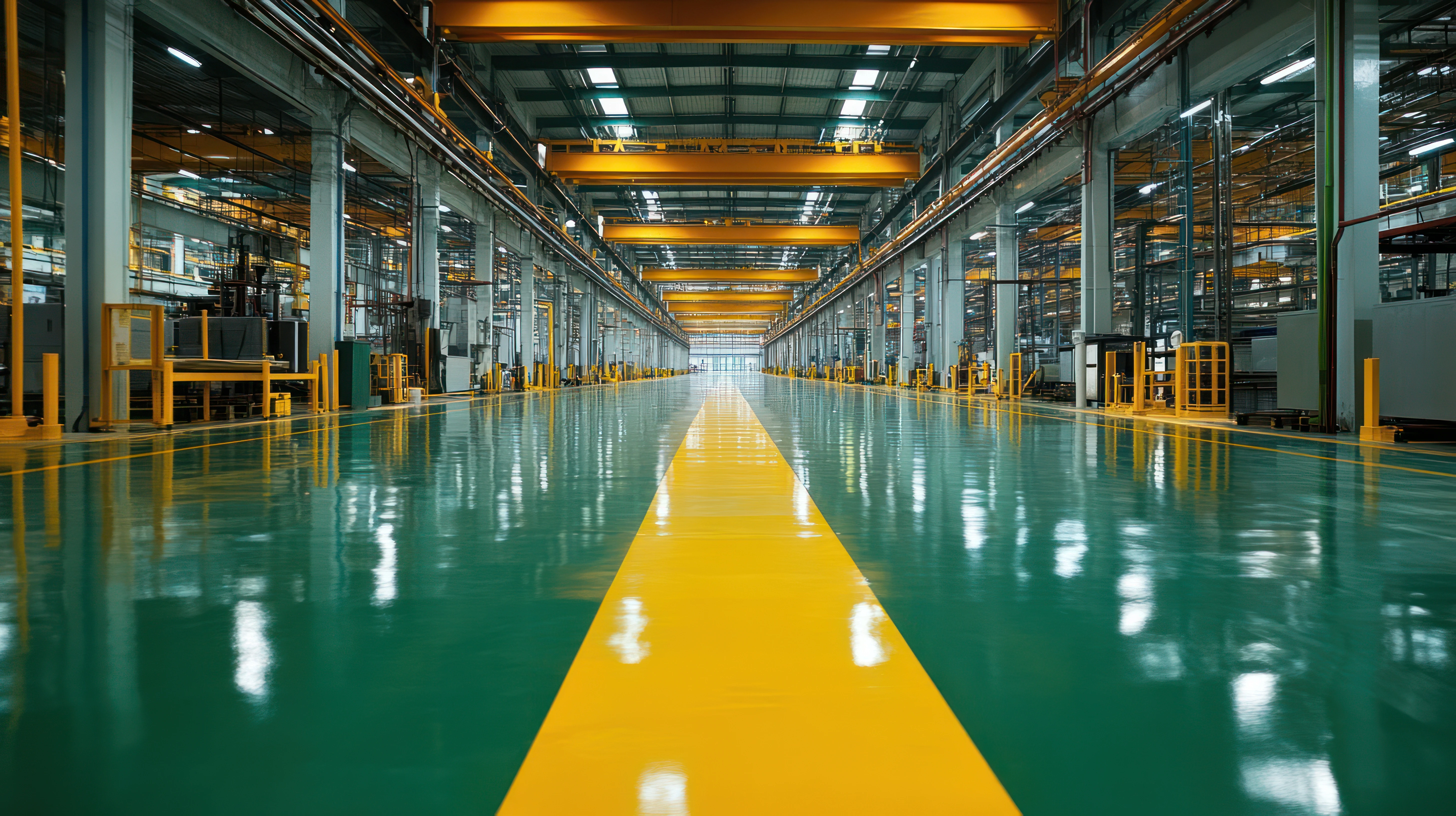 Epoxy floor coating application